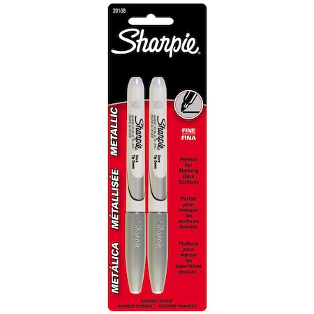 Sharpie Sharpie Metallic Silver Fine Tip Permanent Marker 2 pk 39108